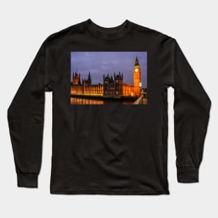 Palace of Westminster at night Long Sleeve T-Shirt